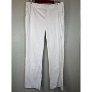 Banana Republic Martin Fit White Straight Leg Dress Pants Womens Size 14 Cotton